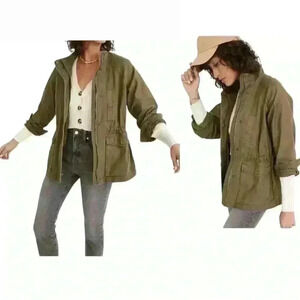 Madewell Women's Desert Olive Northover Utility Jacket Size Large